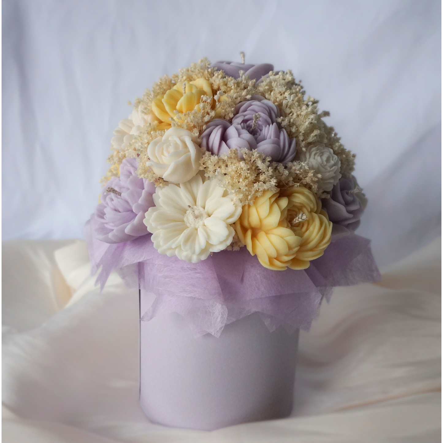 Kerzenstrauß Lavender Sun "Shimmer"