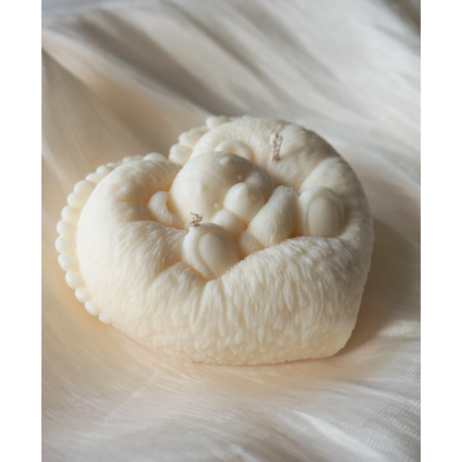 Heart Teddy Kerze