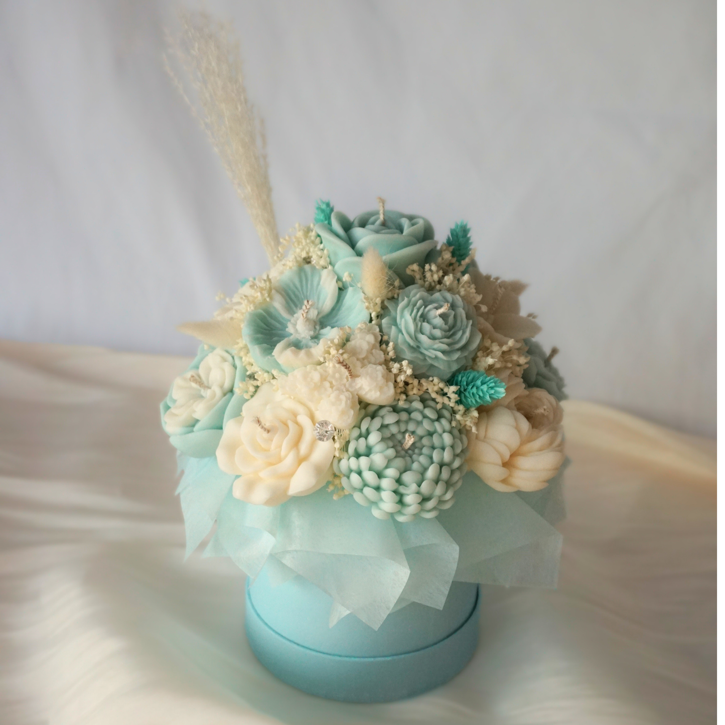Kerzenstrauß Aqua Luxe