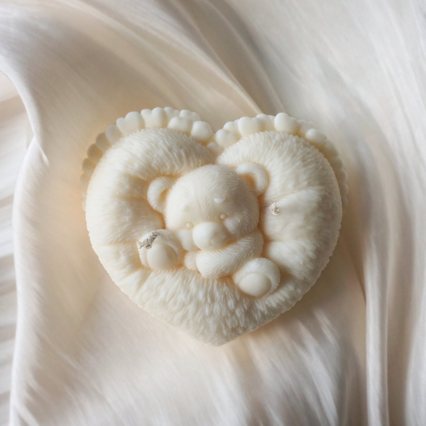 Heart Teddy Kerze