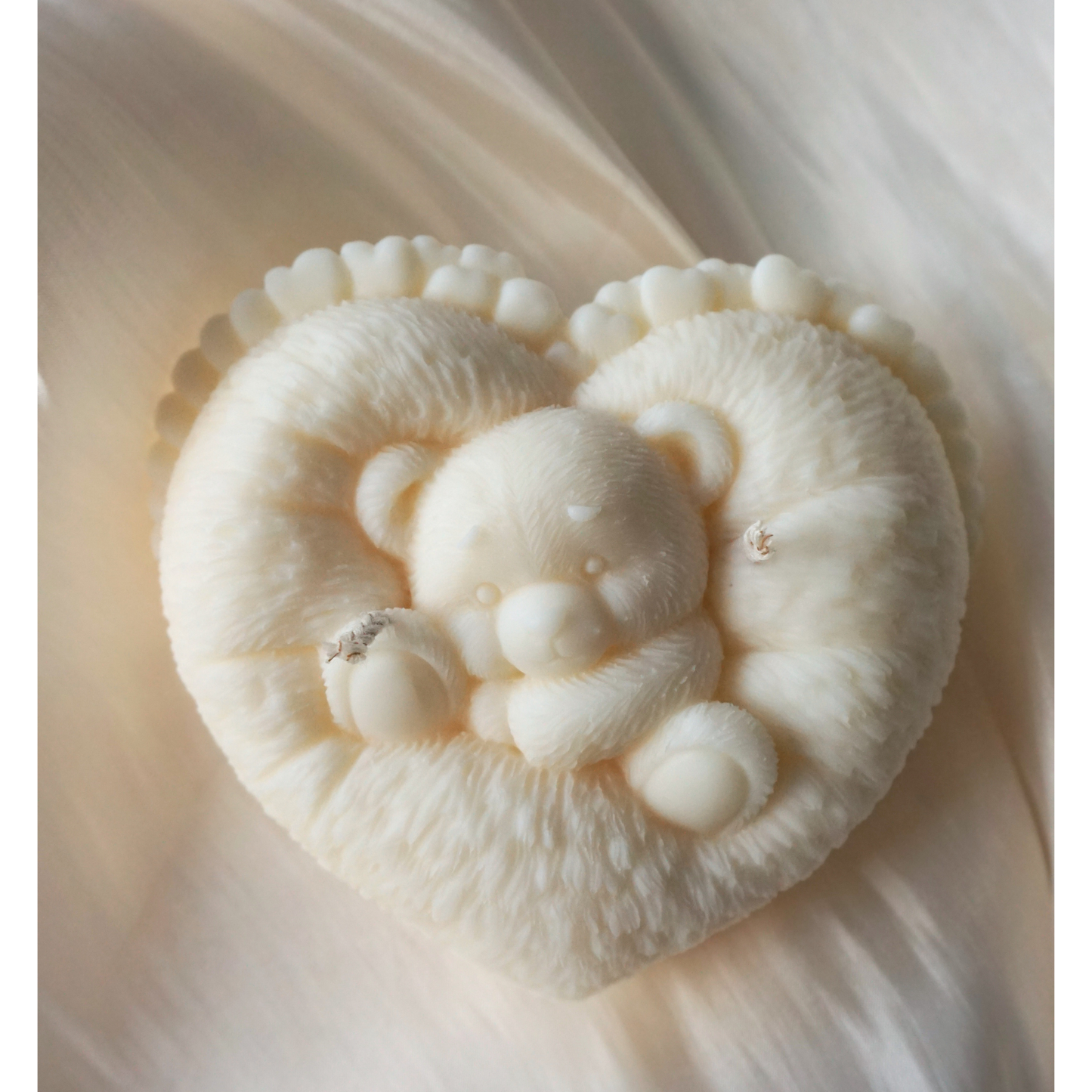 Heart Teddy Kerze